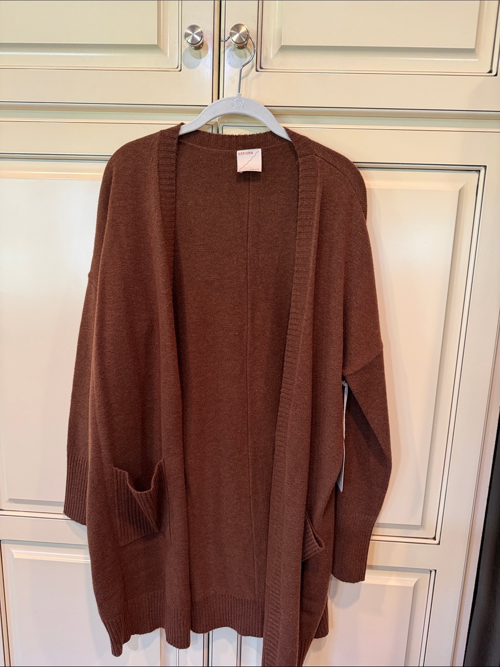 Kerisma Gwyneth Long Cardigan Espresso NWT size small/medium